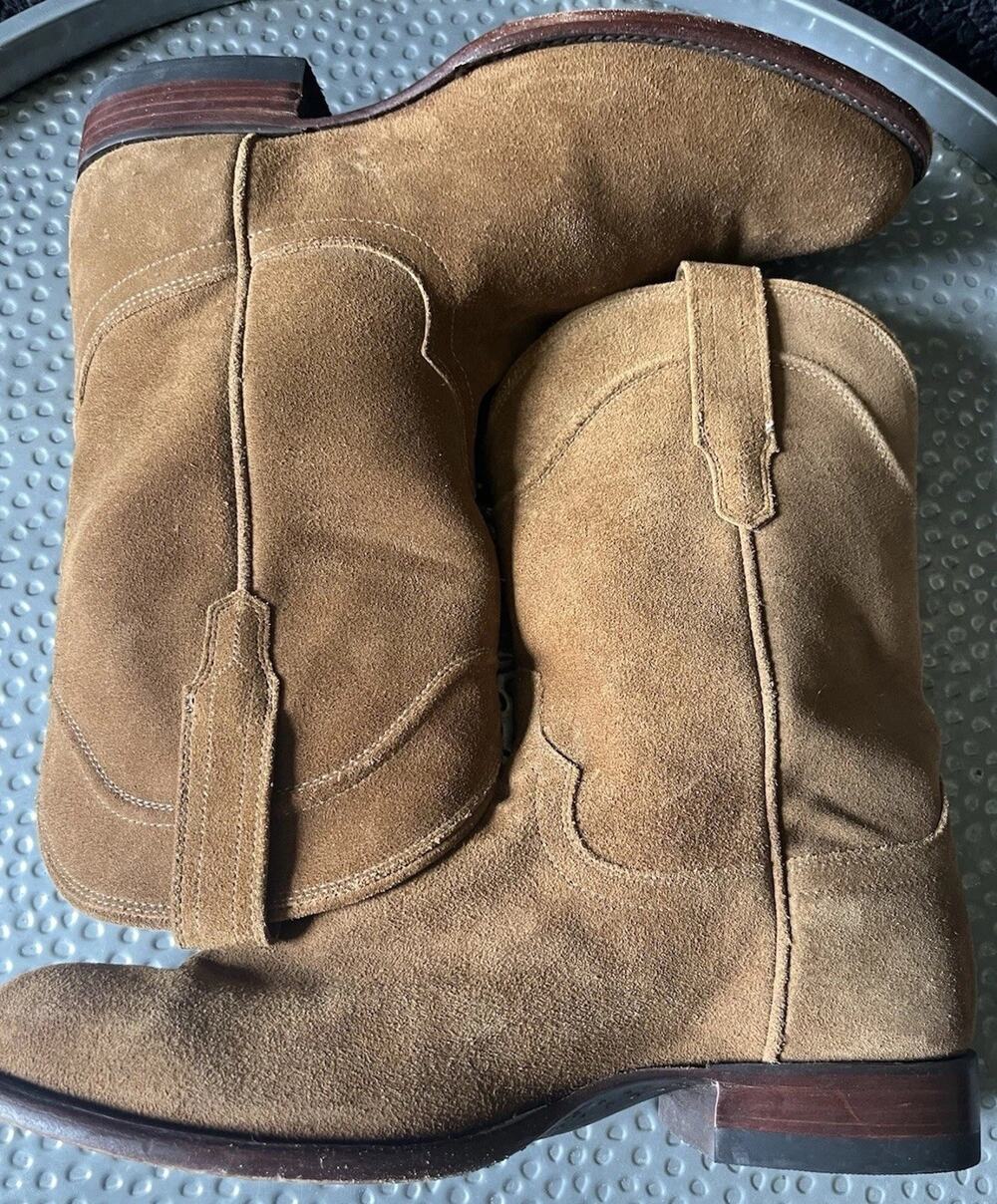 Men's Tecovas Honey Suede Shane Western Boots Size 10.5 D Made in Mexico
